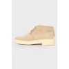 Suede rubber soles boots