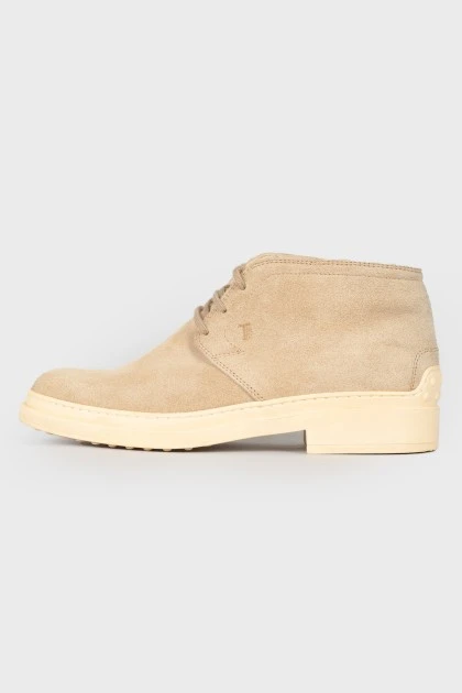 Suede rubber soles boots