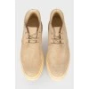 Suede rubber soles boots