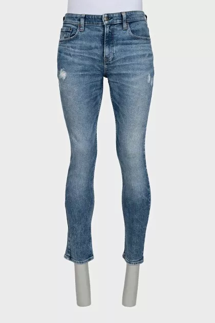 Чоловічі slim fit синього кольору