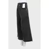 Cropped wide-leg jeans with tag
