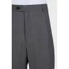 Чоловічі сірі штани з вовни з кишенями