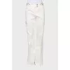 Flared trousers decorated with eyelets