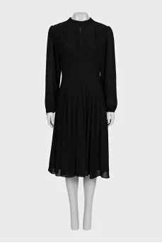 Fitted long sleeve dress with tag
