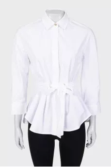 White blouse with a belt