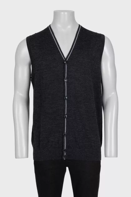 Men's merino wool vest with tag