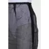 Sheer skirt with zipper and button