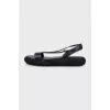 Leather sandals with thin straps