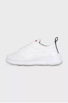 White sneakers with accent decor