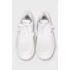 Leather sneakers with Velcro ID