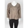 Gray eco-fur sweater