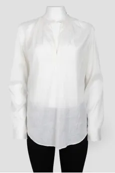 Milky silk blouse