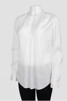 Milky silk blouse