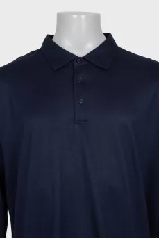 Men's long sleeve polo shirt with tag