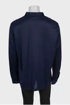 Men's long sleeve polo shirt with tag
