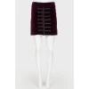 Dark purple velor skirt