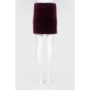Dark purple velor skirt