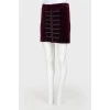 Dark purple velor skirt