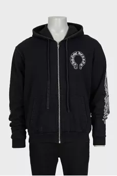 Men's zip-up sweatshirt with logo