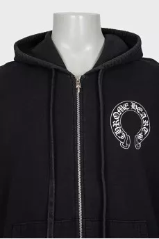 Men's zip-up sweatshirt with logo