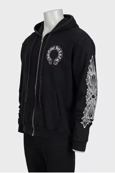 Men's zip-up sweatshirt with logo