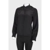 Black silk blouse with beads with tag