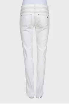 Белые джинсы skinny fit в принт