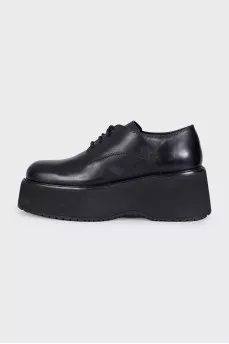 Black Derby shoes with chunky soles