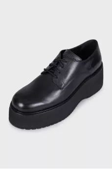 Black Derby shoes with chunky soles