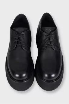 Black Derby shoes with chunky soles