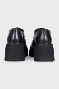 Black Derby shoes with chunky soles