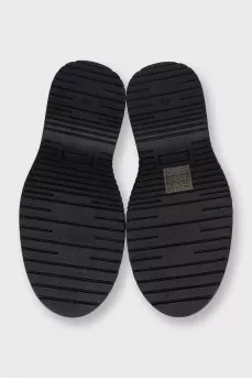 Black Derby shoes with chunky soles