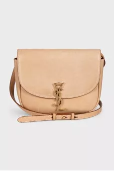 Kaia leather bag with logo