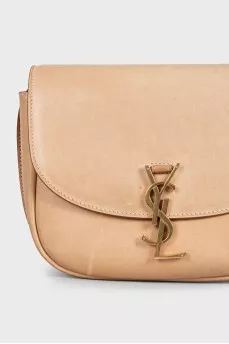 Kaia leather bag with logo