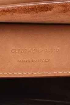 Kaia leather bag with logo