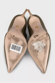 Textile lace-up shoes