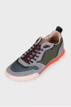 Combined sneakers with textile inserts