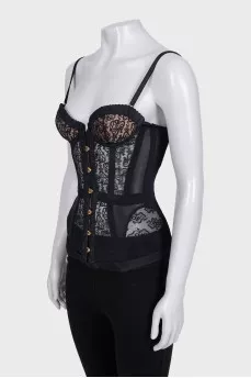 Mercy Black Lace Corset