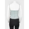 Jeans corset top on lacing