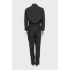 Blue linen jumpsuit with trousers