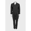 Blue linen jumpsuit with trousers