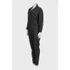 Blue linen jumpsuit with trousers