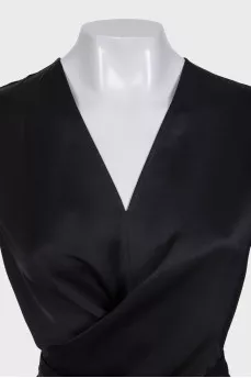 Straight blouse with ties
