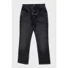 Черные джинсы straight fit с карманами