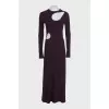 Bodycon dress with decorative cutouts