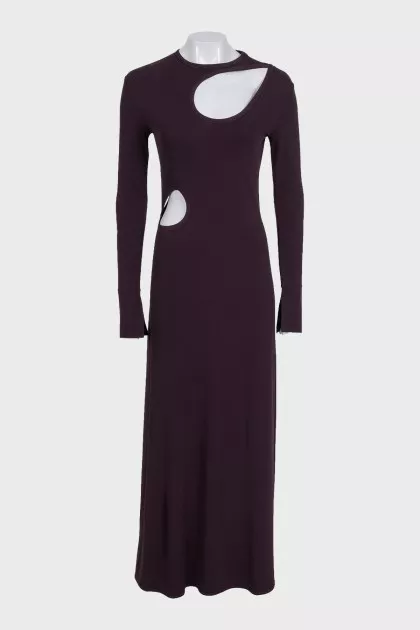 Bodycon dress with decorative cutouts