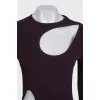 Bodycon dress with decorative cutouts