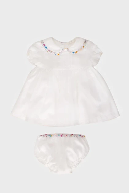 Baby white dress with panties included