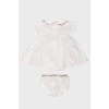 Baby white dress with panties included