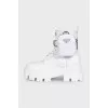 White Monolith leather boots
